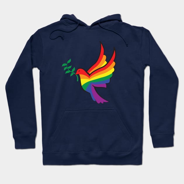 Rainbow Dove Hoodie by RudDesigns